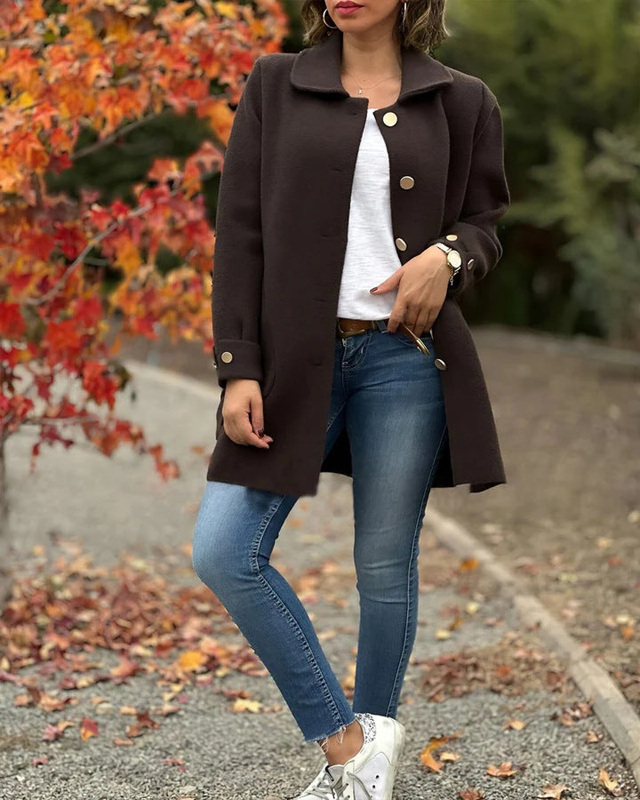 Gabrielle | Elegant Wool-Blend Coat