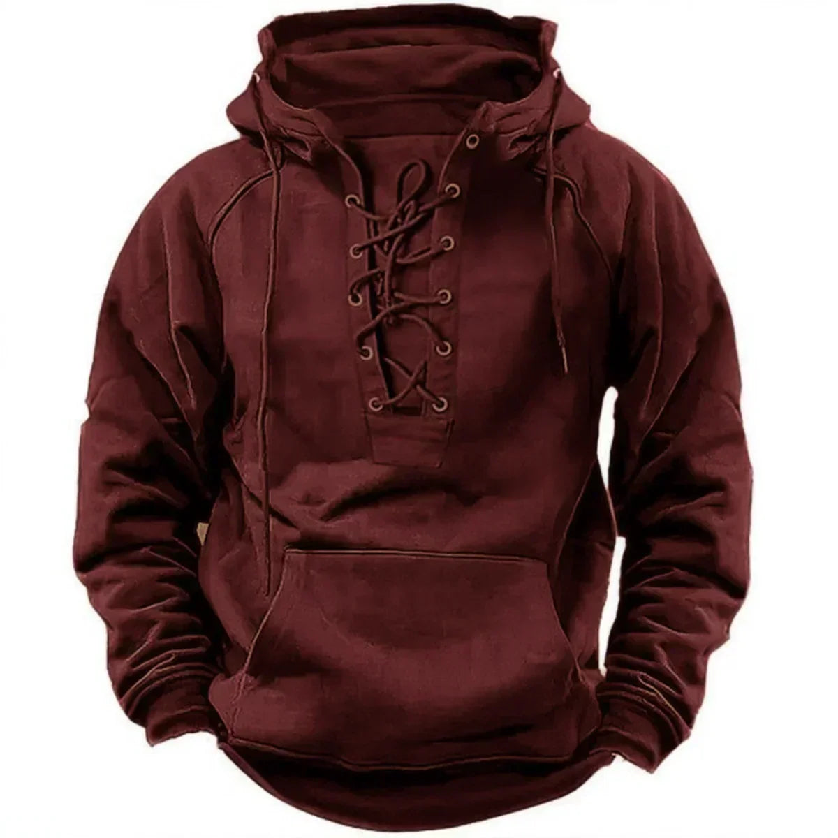 Matheus | Lace-Up Vintage Hoodie