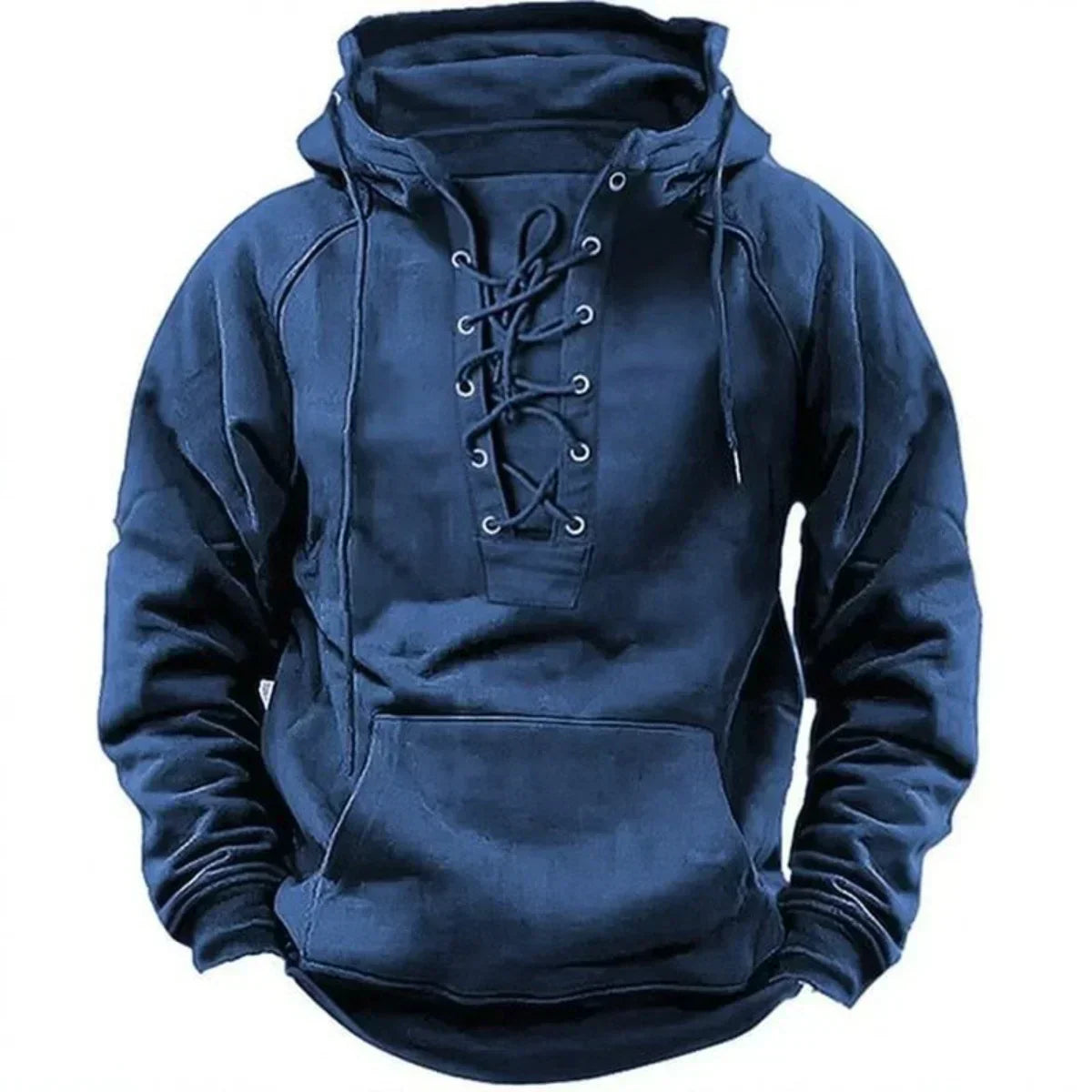 Matheus | Lace-Up Vintage Hoodie