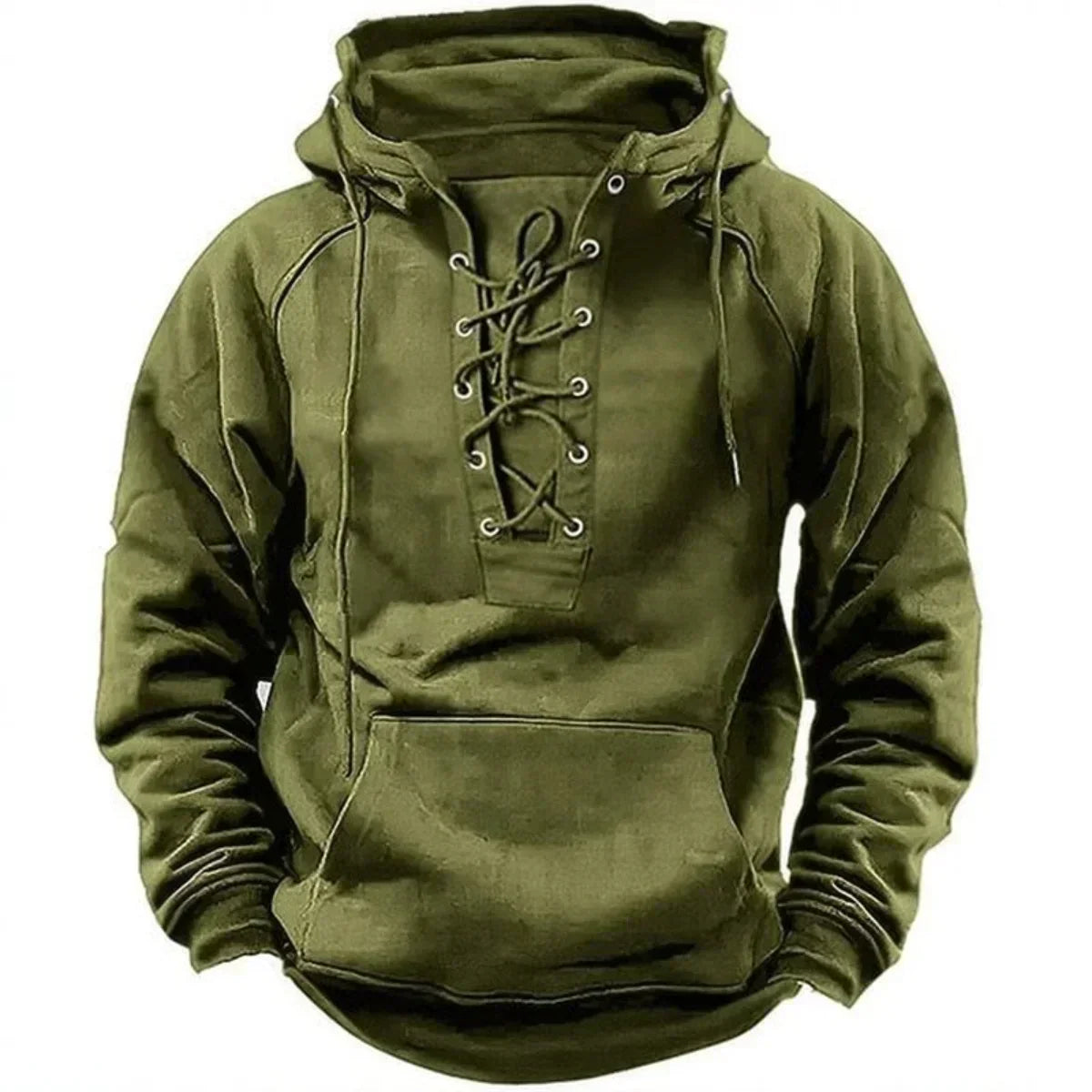 Matheus | Lace-Up Vintage Hoodie