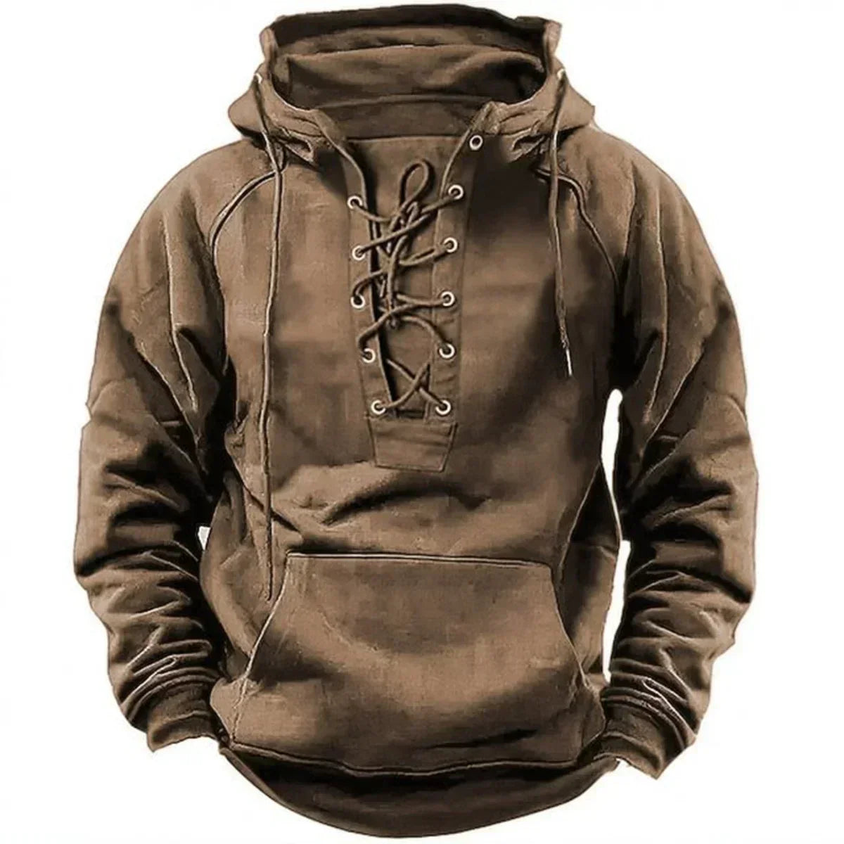 Matheus | Lace-Up Vintage Hoodie