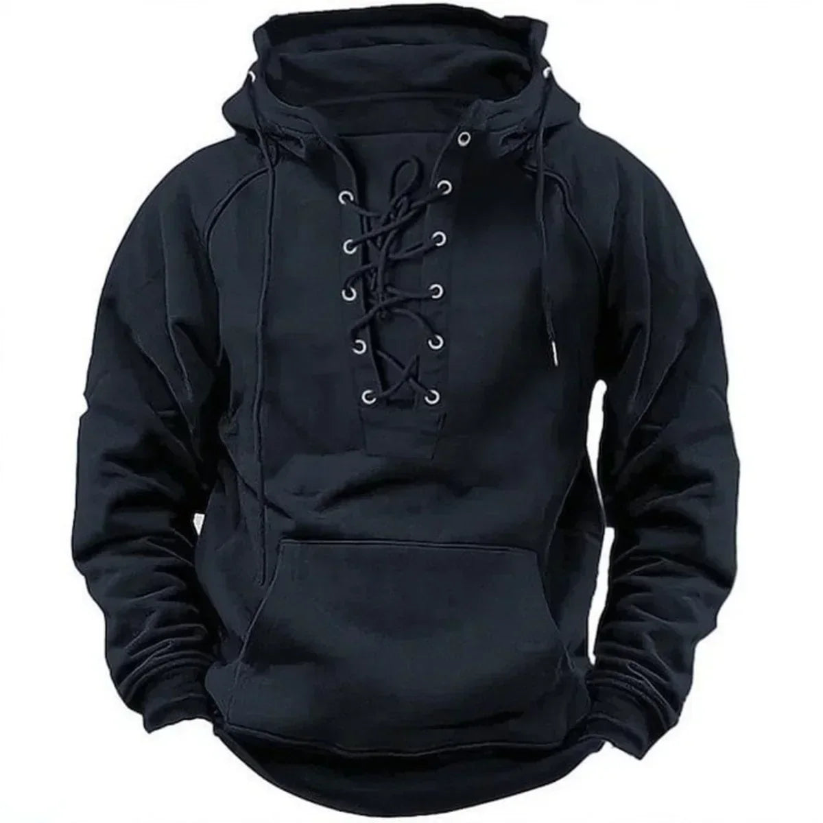 Matheus | Lace-Up Vintage Hoodie