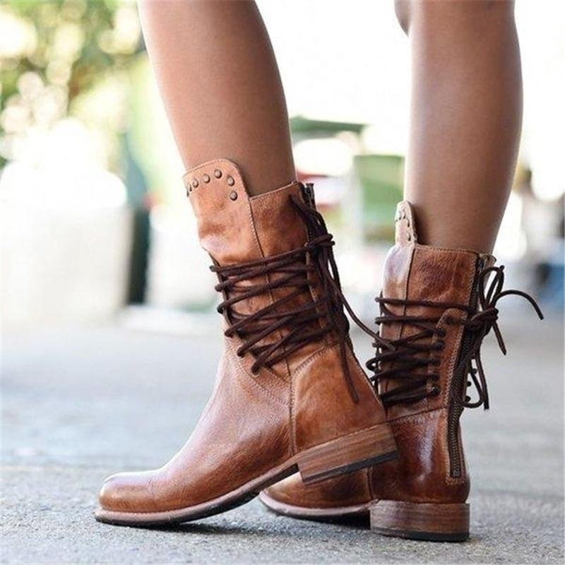 Aveline | Classic leather ankle boots with lacing