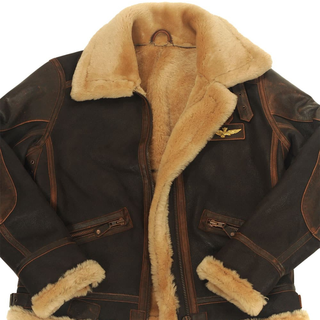 Henrik | Men’s Shearling-Lined Aviator Leather Jacket
