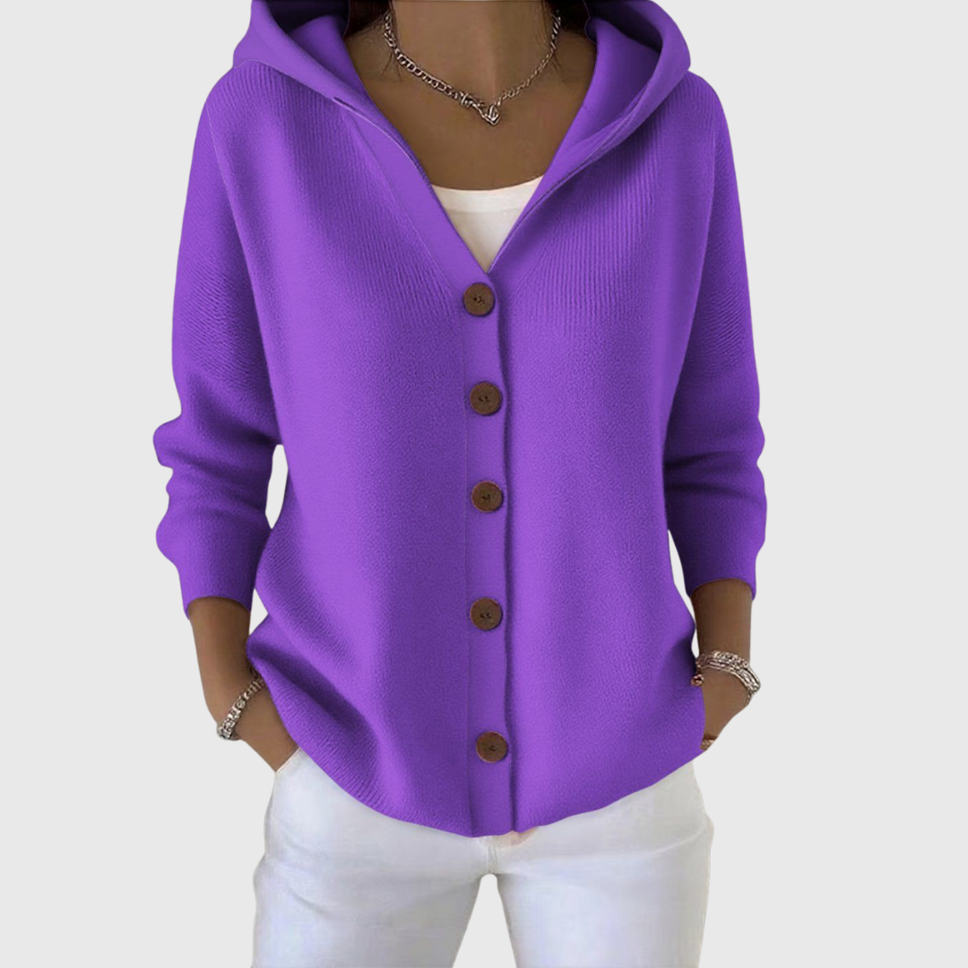 Nolwenn | Soft Knit Hooded Cardigan