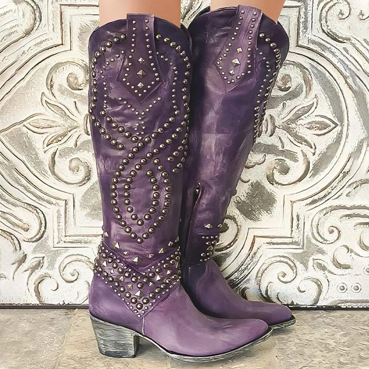 Lilou | Western Boots with Studded Detailing