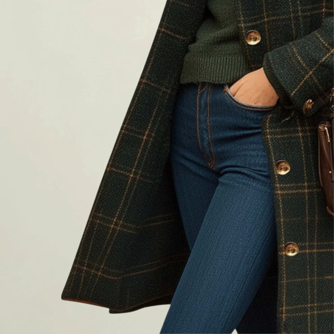 Charlotte | Classic Wool Check Coat