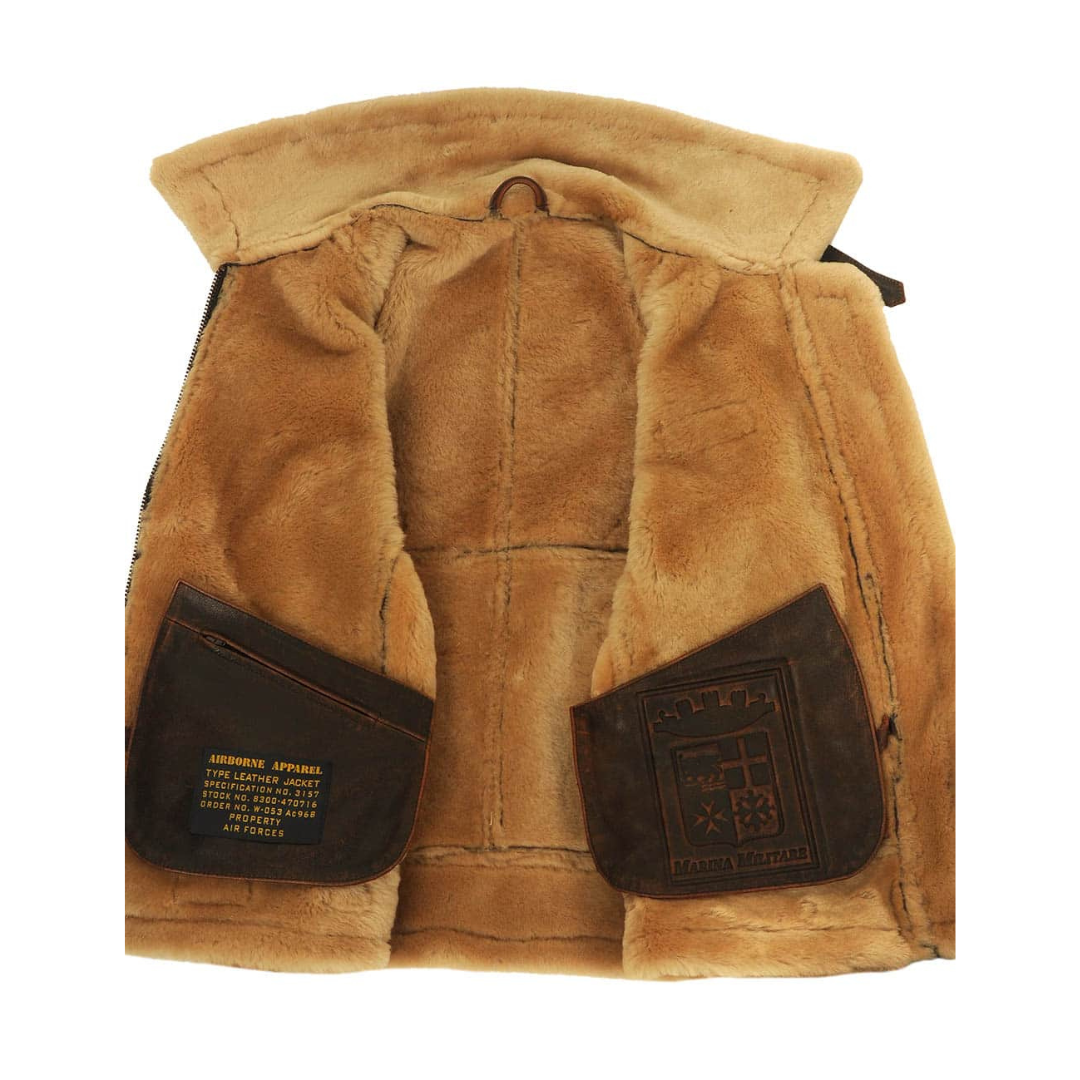 Henrik | Men’s Shearling-Lined Aviator Leather Jacket