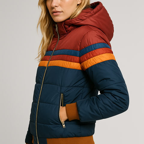 Lyora | Retro-Inspired Puffer Jacket with Hood