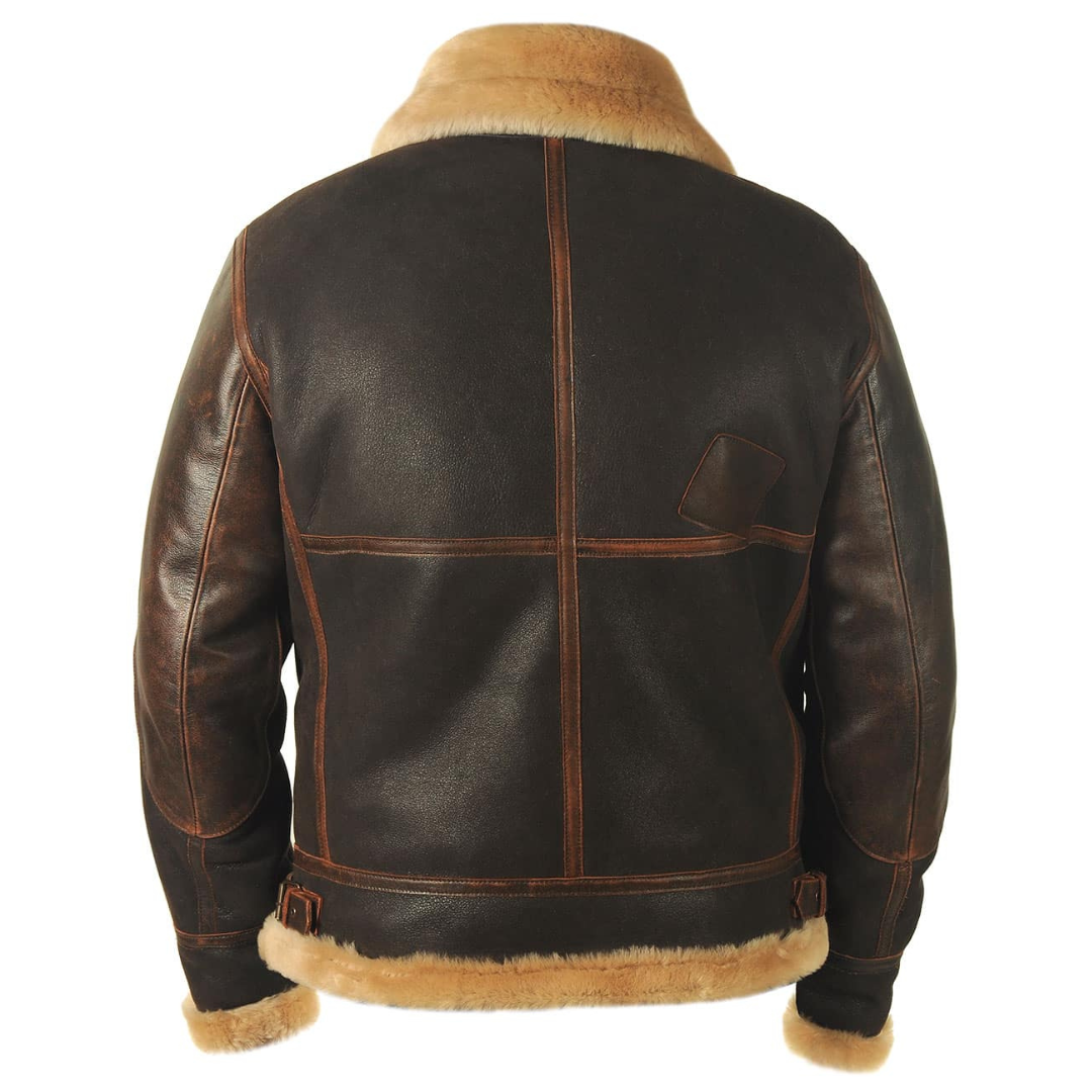 Henrik | Men’s Shearling-Lined Aviator Leather Jacket