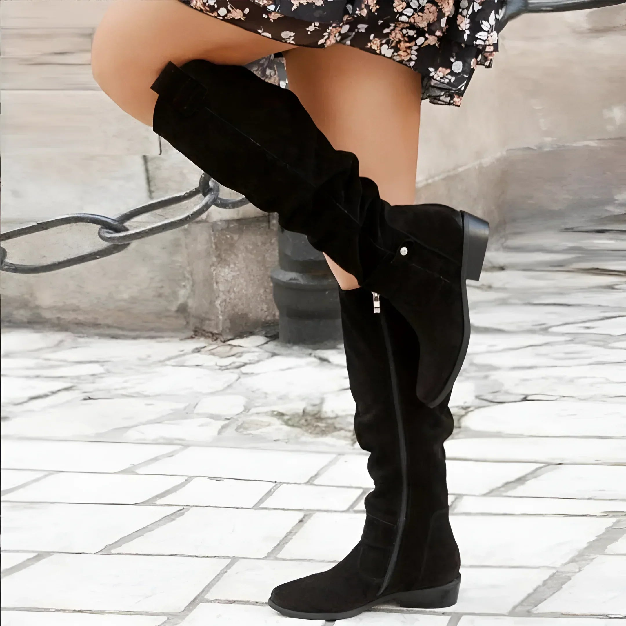 Saphira | Knee-High Suede Boots