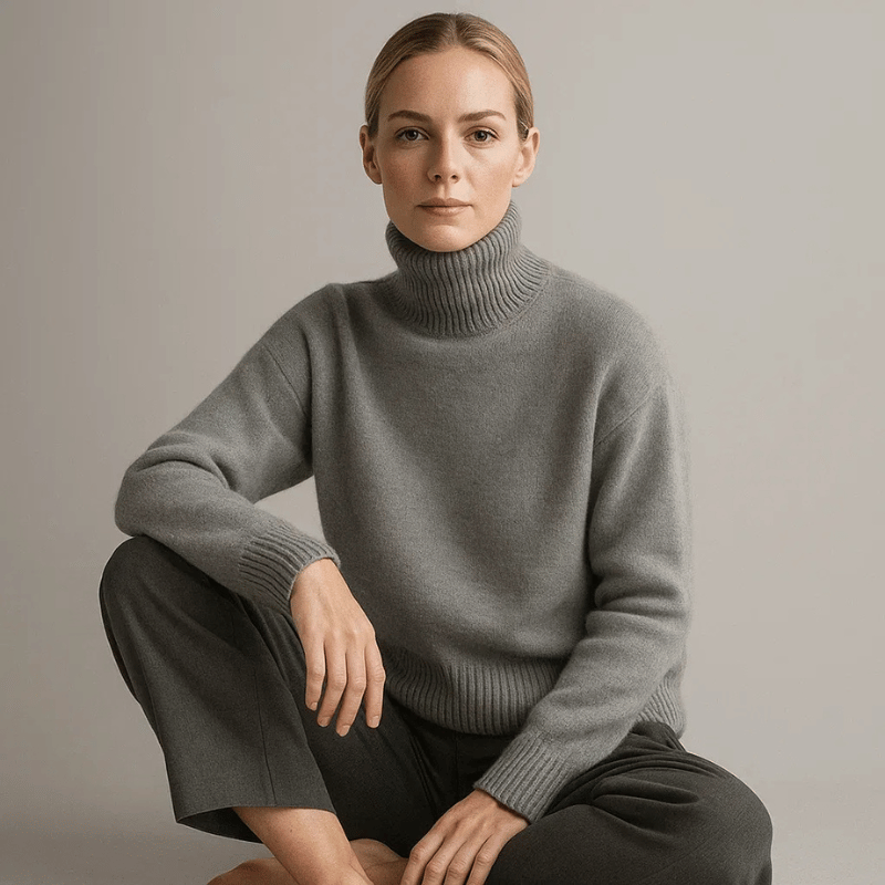 Amelie | Luxurious cashmere-blend turtleneck sweater