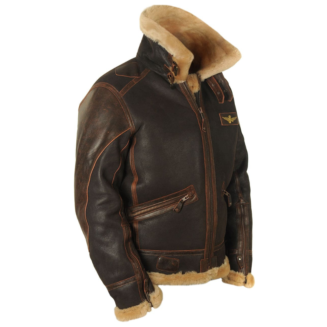 Henrik | Men’s Shearling-Lined Aviator Leather Jacket