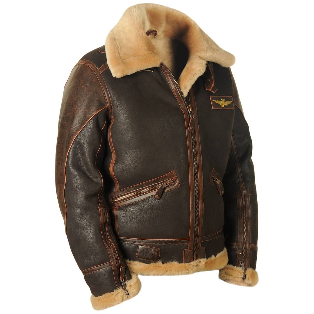 Henrik | Men’s Shearling-Lined Aviator Leather Jacket