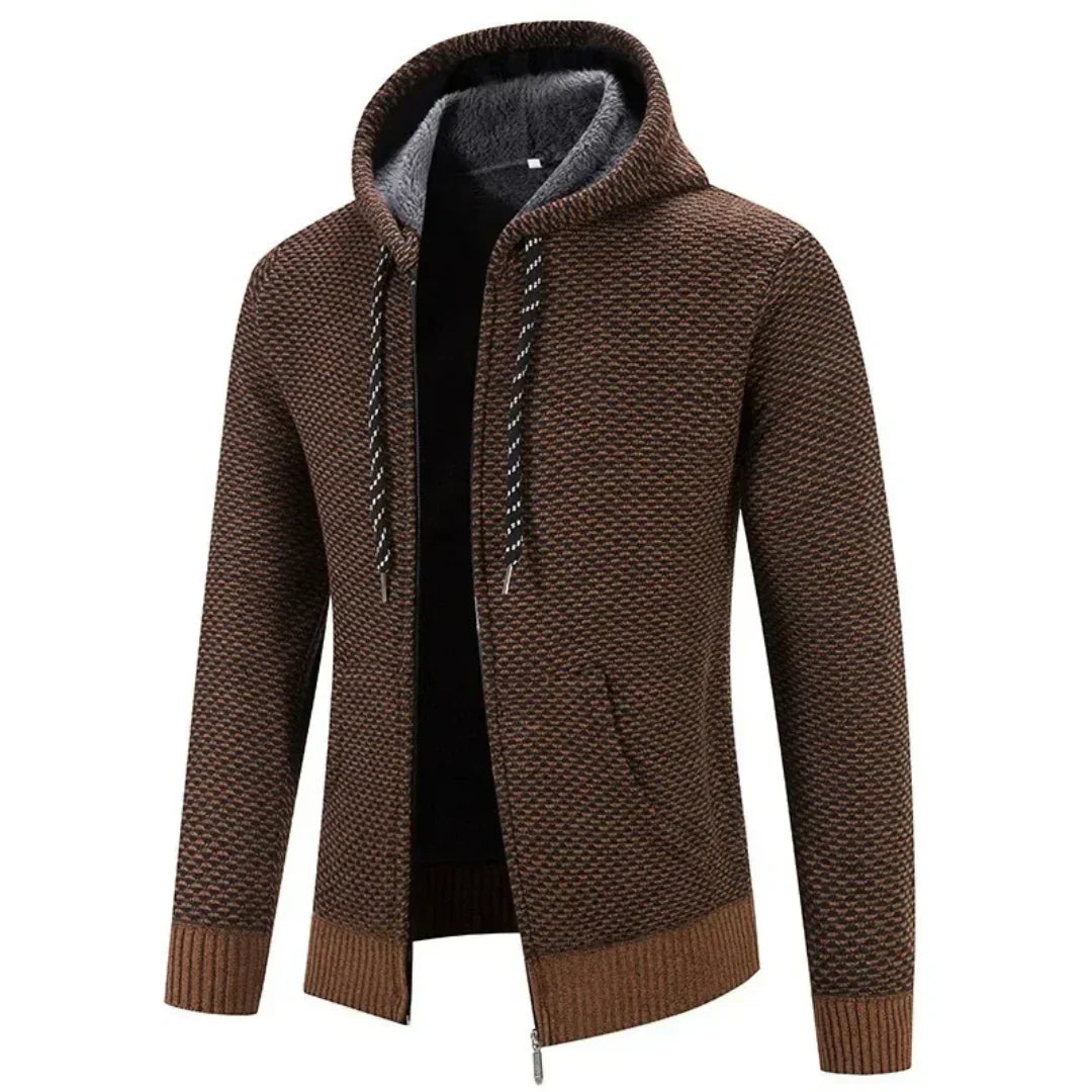 Maren | Knitted Hoodie Jacket with Fleece Lining