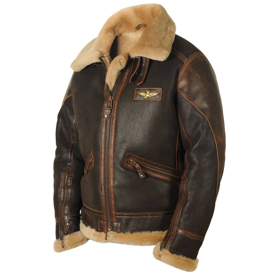 Henrik | Men’s Shearling-Lined Aviator Leather Jacket