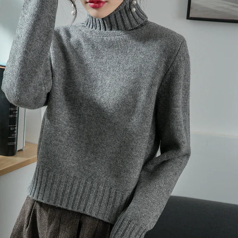 Renée | Classic cashmere-blend turtleneck sweater