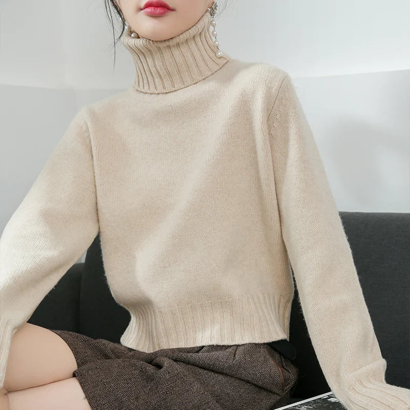 Renée | Classic cashmere-blend turtleneck sweater