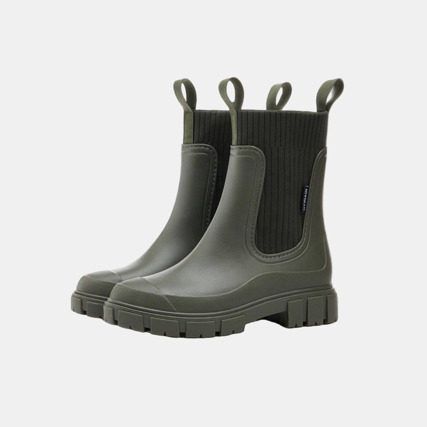 Noah | Chunky Chelsea Rain Boots in Black