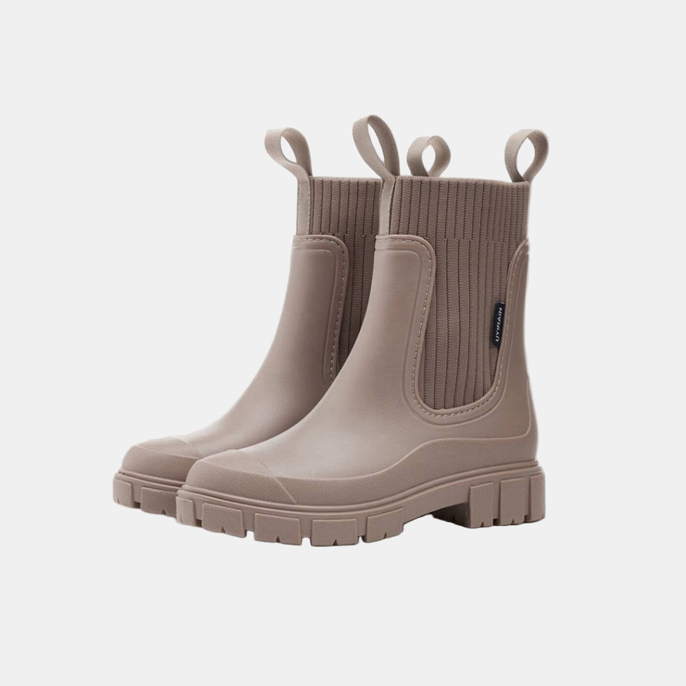 Noah | Chunky Chelsea Rain Boots in Black