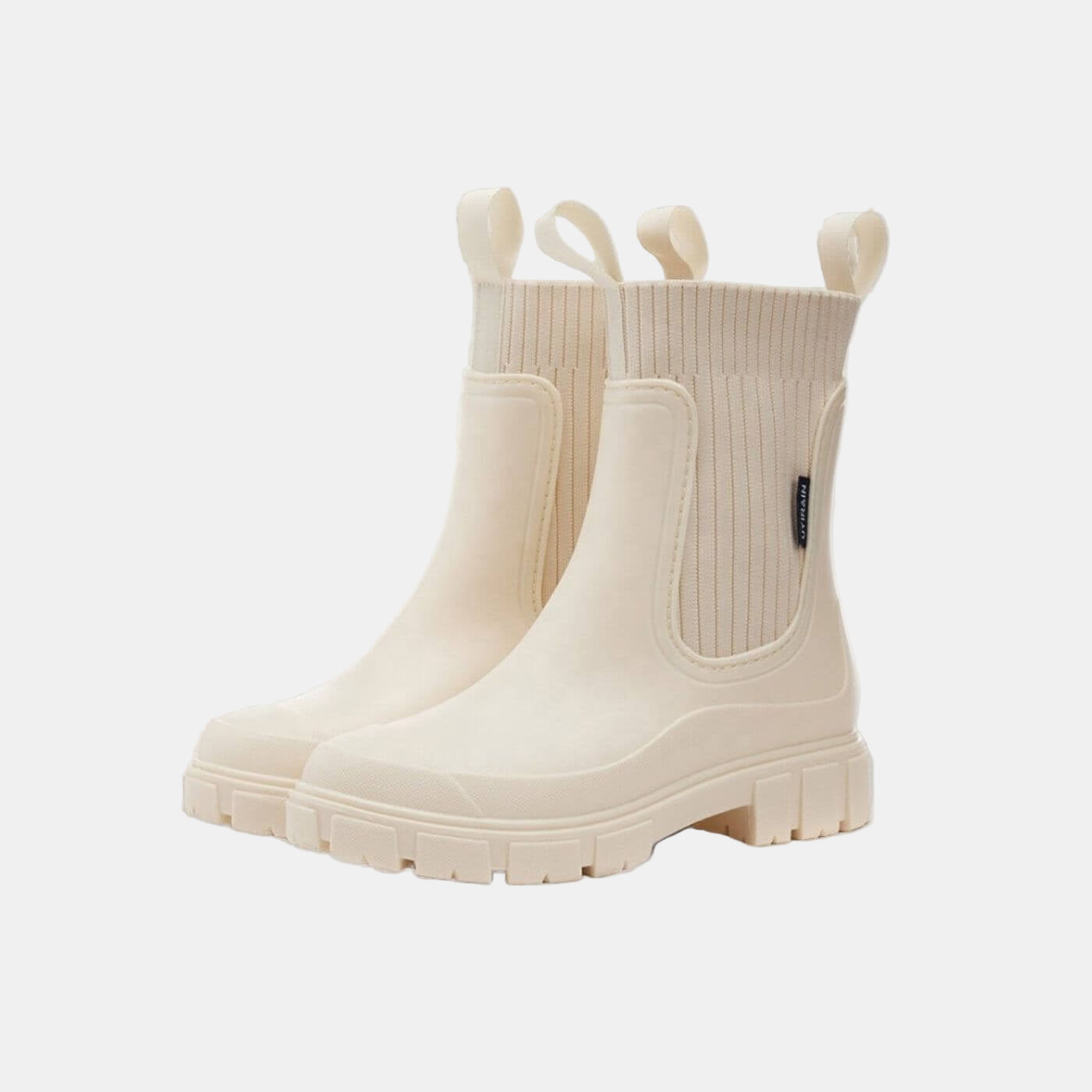 Noah | Chunky Chelsea Rain Boots in Black