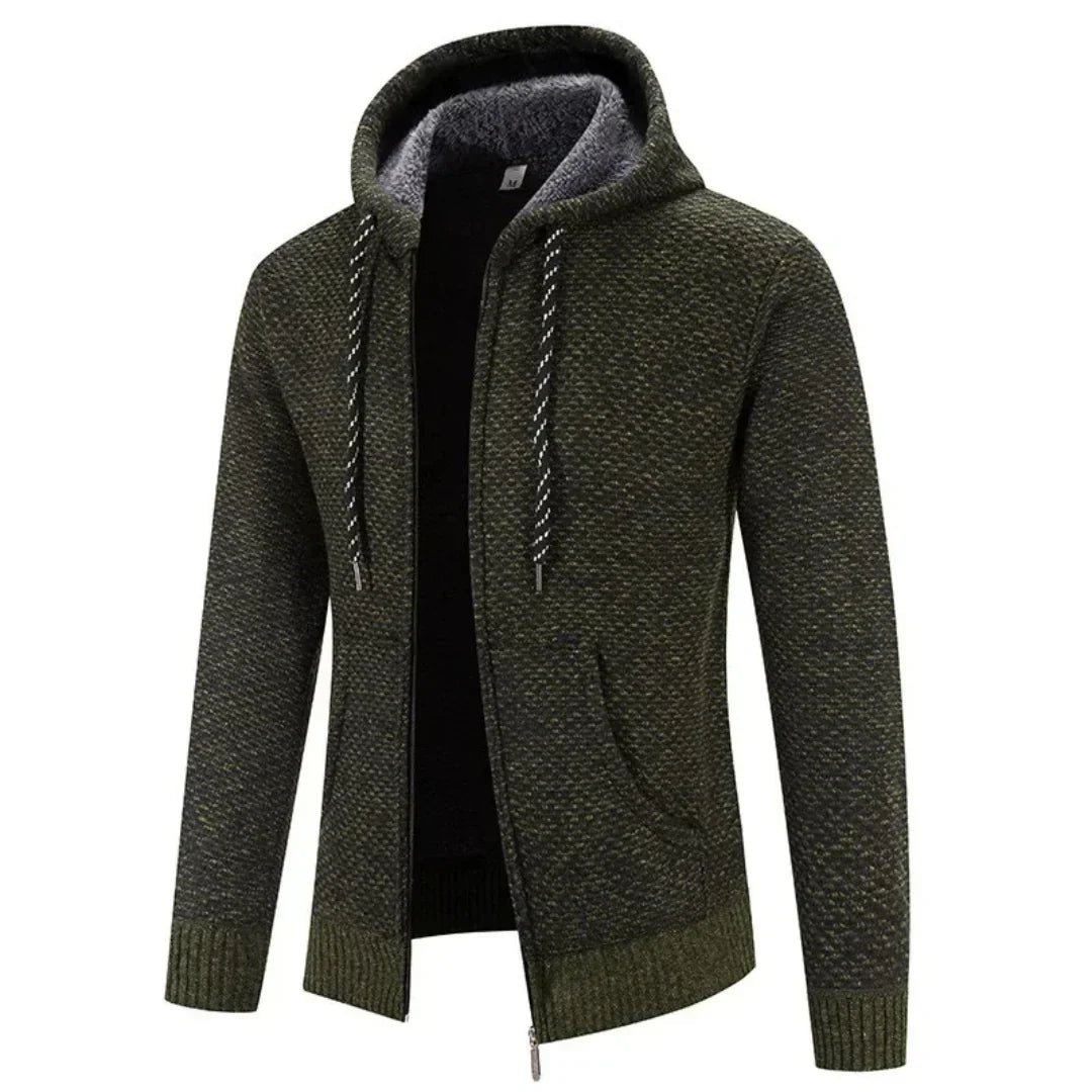 Maren | Knitted Hoodie Jacket with Fleece Lining