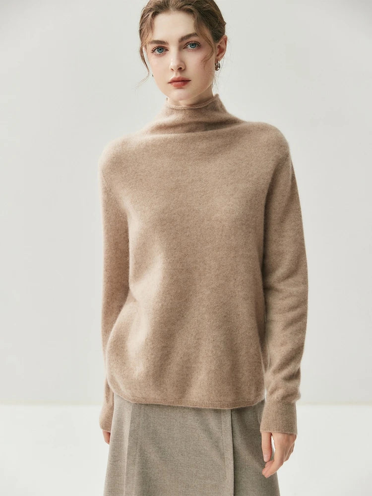 Solène | cashmere-blend sweater with back button placket