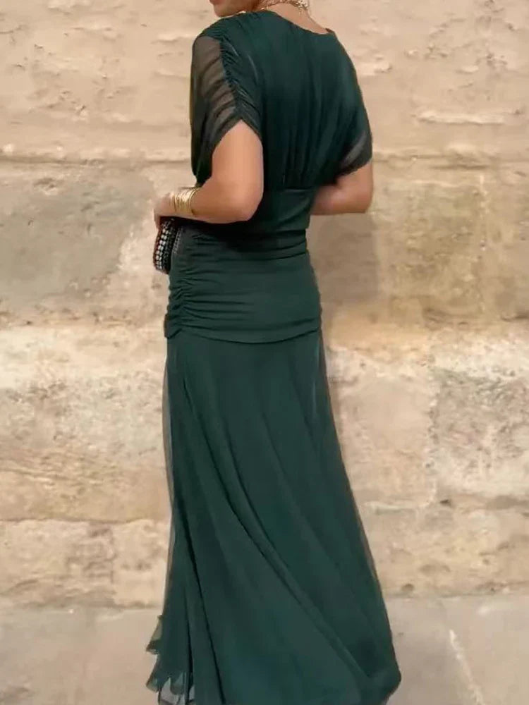 Amélina | Elegant Off-Shoulder Evening Dress