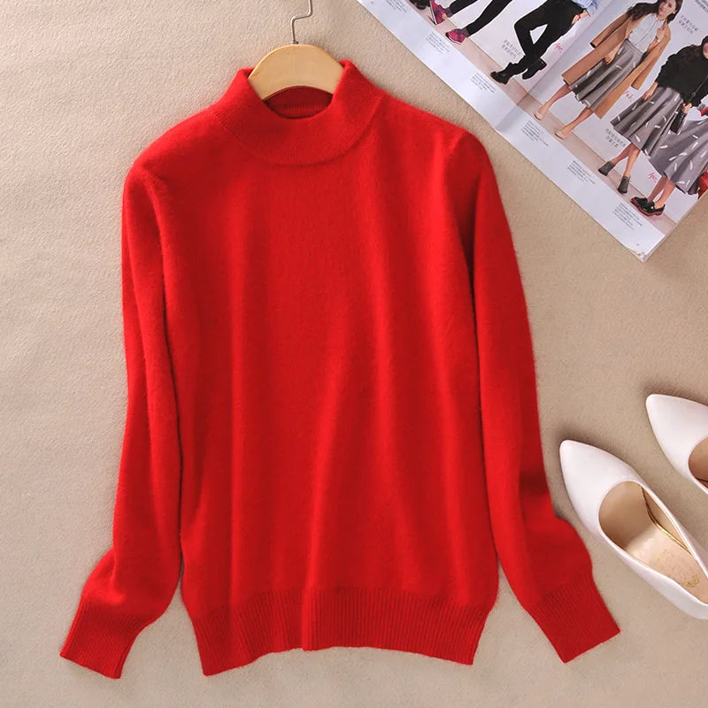 Claire | Classic fine knit turtleneck sweater