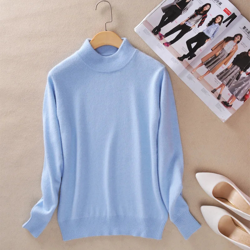 Claire | Classic fine knit turtleneck sweater