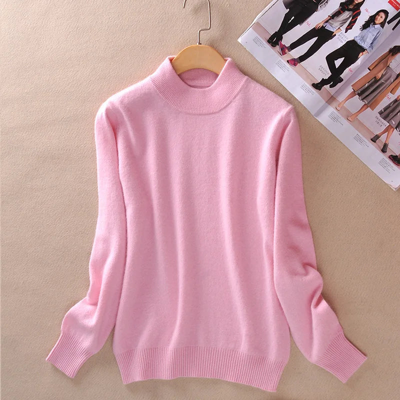 Claire | Classic fine knit turtleneck sweater