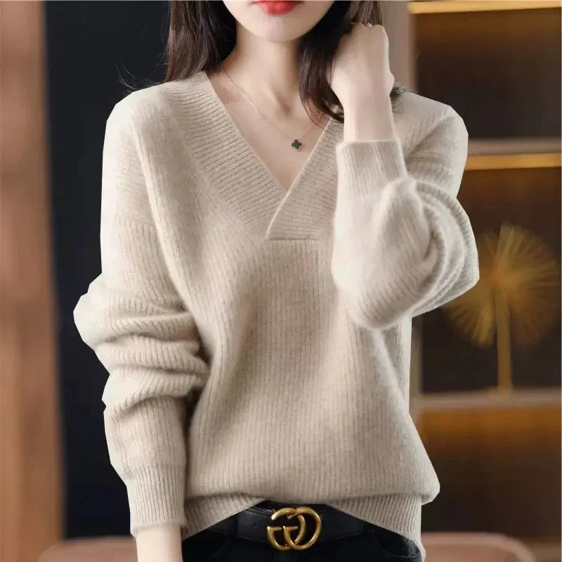 Valerie | cashmere-blend V-neck sweater