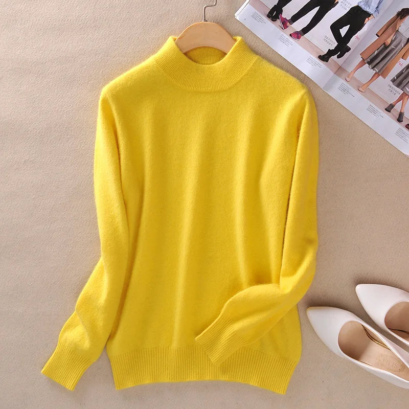 Claire | Classic fine knit turtleneck sweater