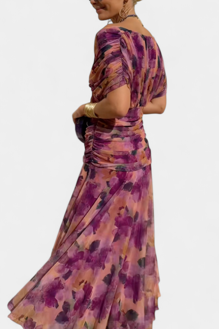 Amélina | Elegant Off-Shoulder Evening Dress