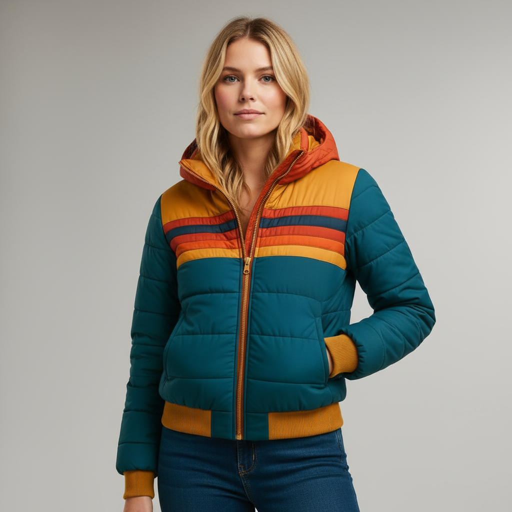 Lyora | Retro-Inspired Puffer Jacket with Hood