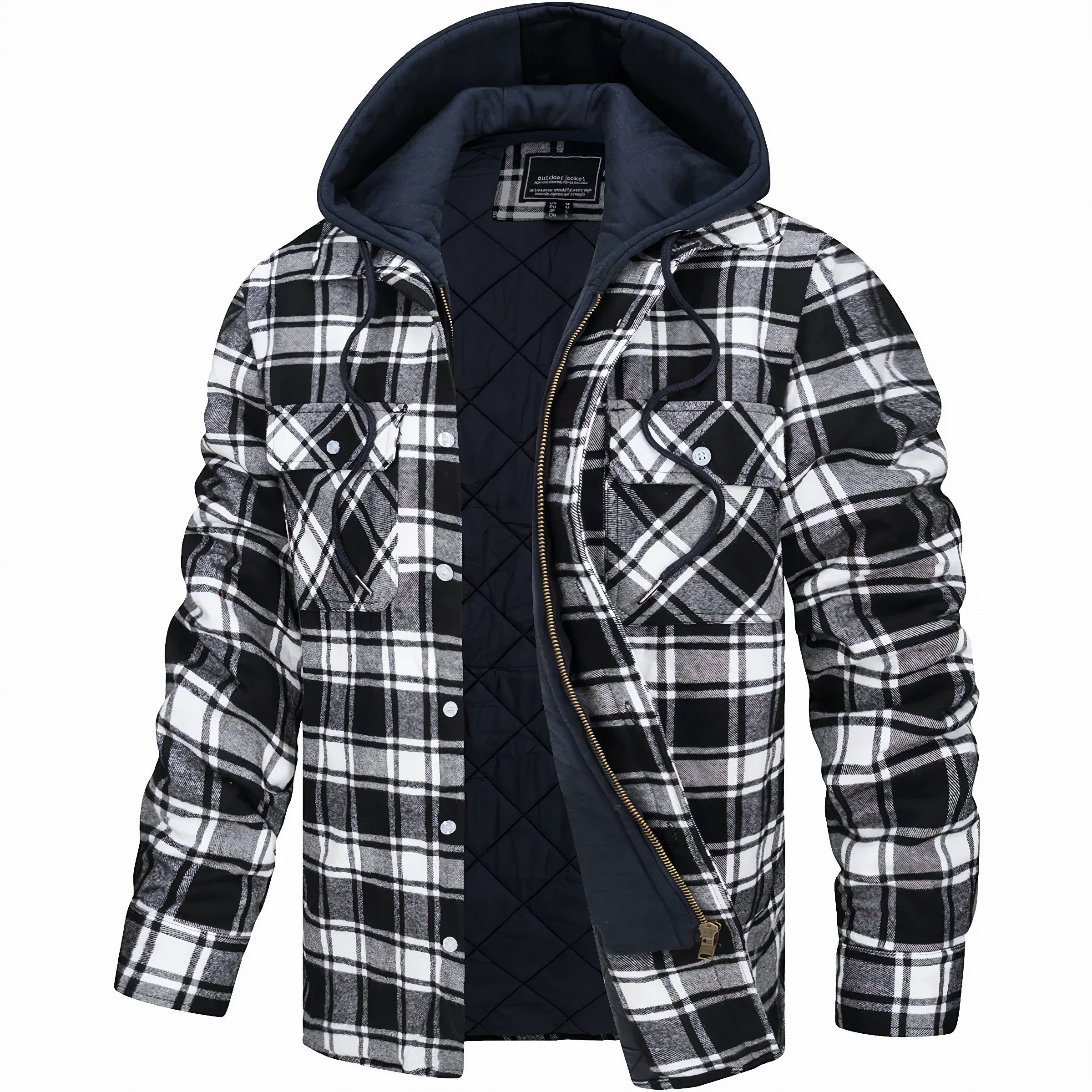 Einar | Quilted Lumberjack Hoodie Shirt
