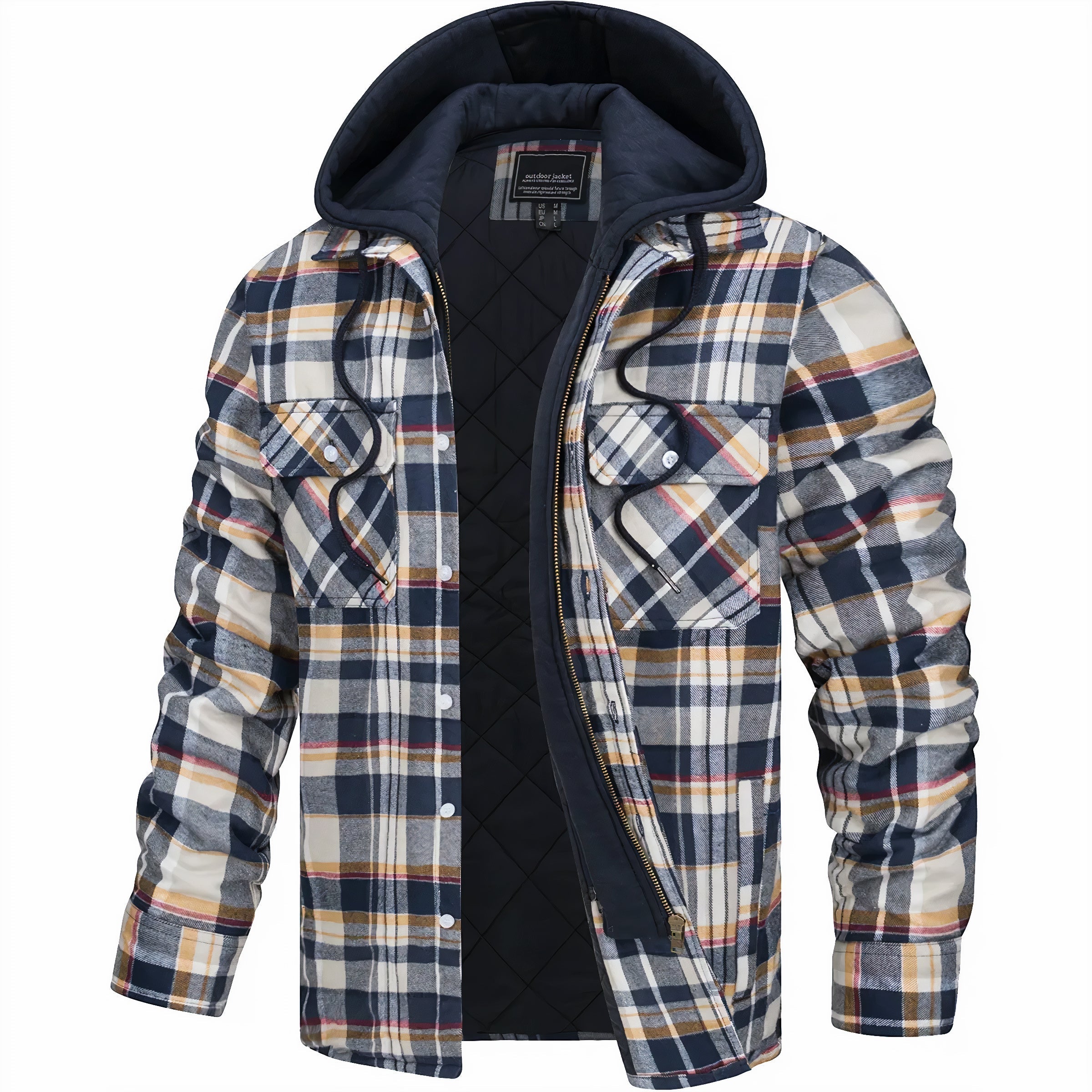 Einar | Quilted Lumberjack Hoodie Shirt