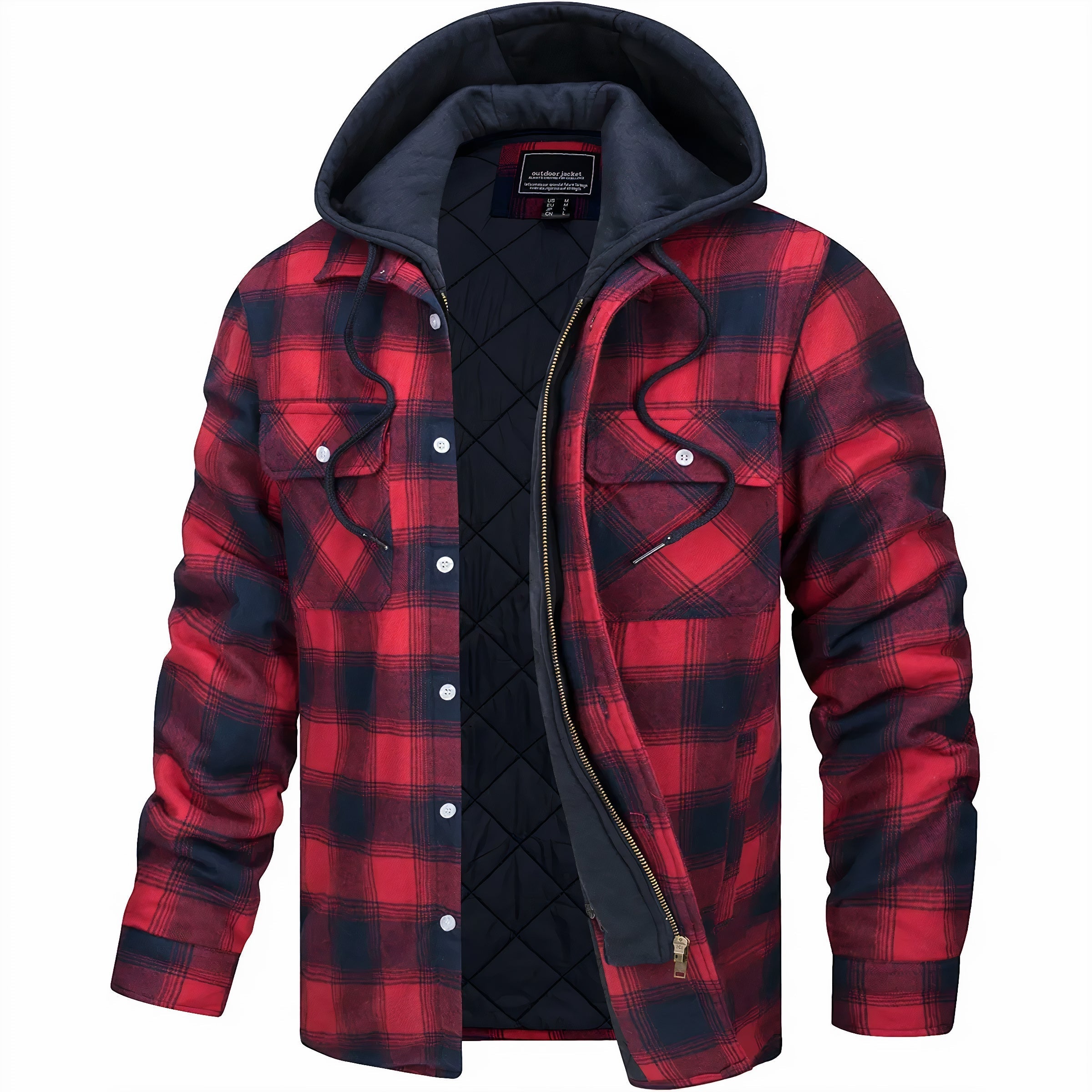 Einar | Quilted Lumberjack Hoodie Shirt