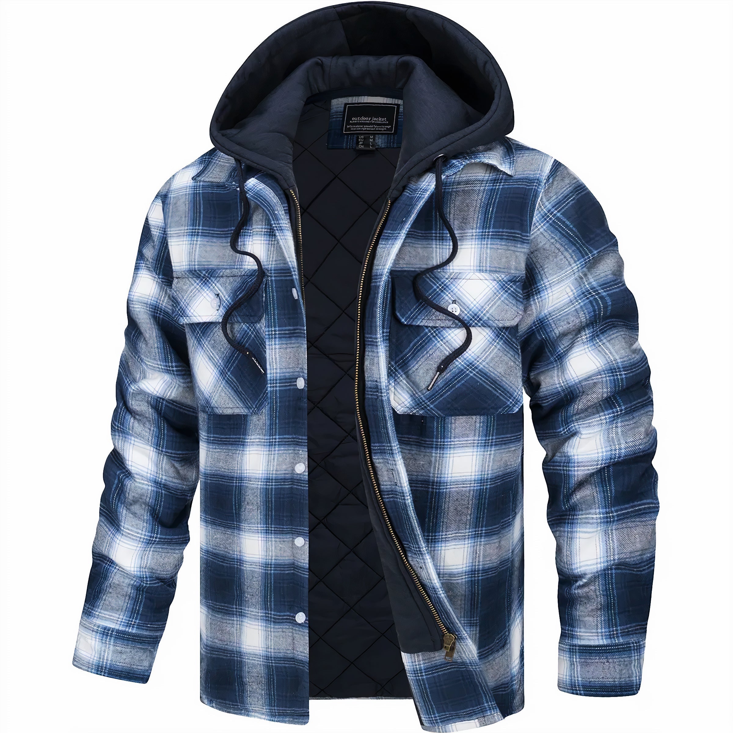 Einar | Quilted Lumberjack Hoodie Shirt