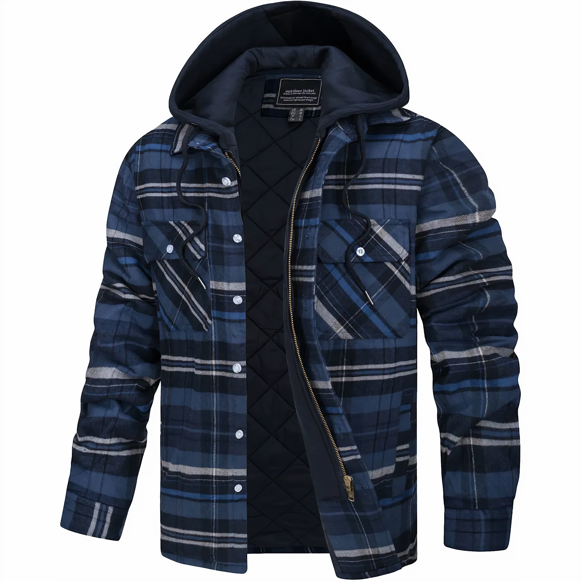 Einar | Quilted Lumberjack Hoodie Shirt