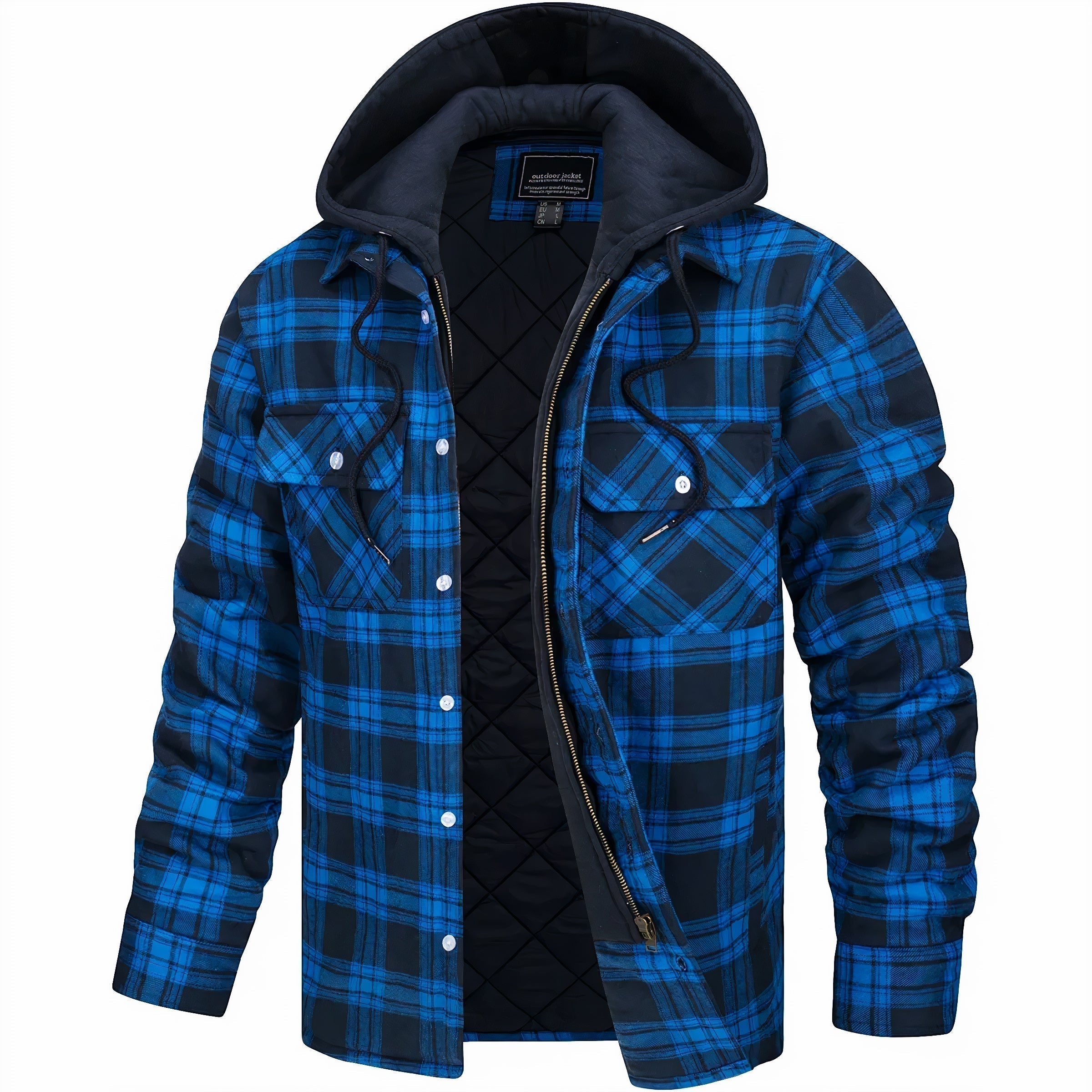 Einar | Quilted Lumberjack Hoodie Shirt